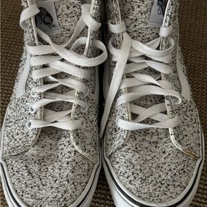 Vans Women's                     BOUCLE SKA8- high top sneakers- Black and Cream